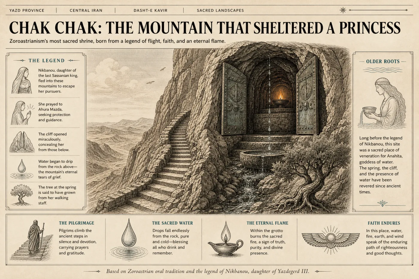 Chak Chak (Pir-e Sabz) — pilgrimage illustration